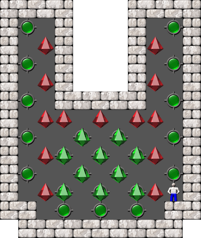 Sokoban Laizhufu and LZY Arranged level 77